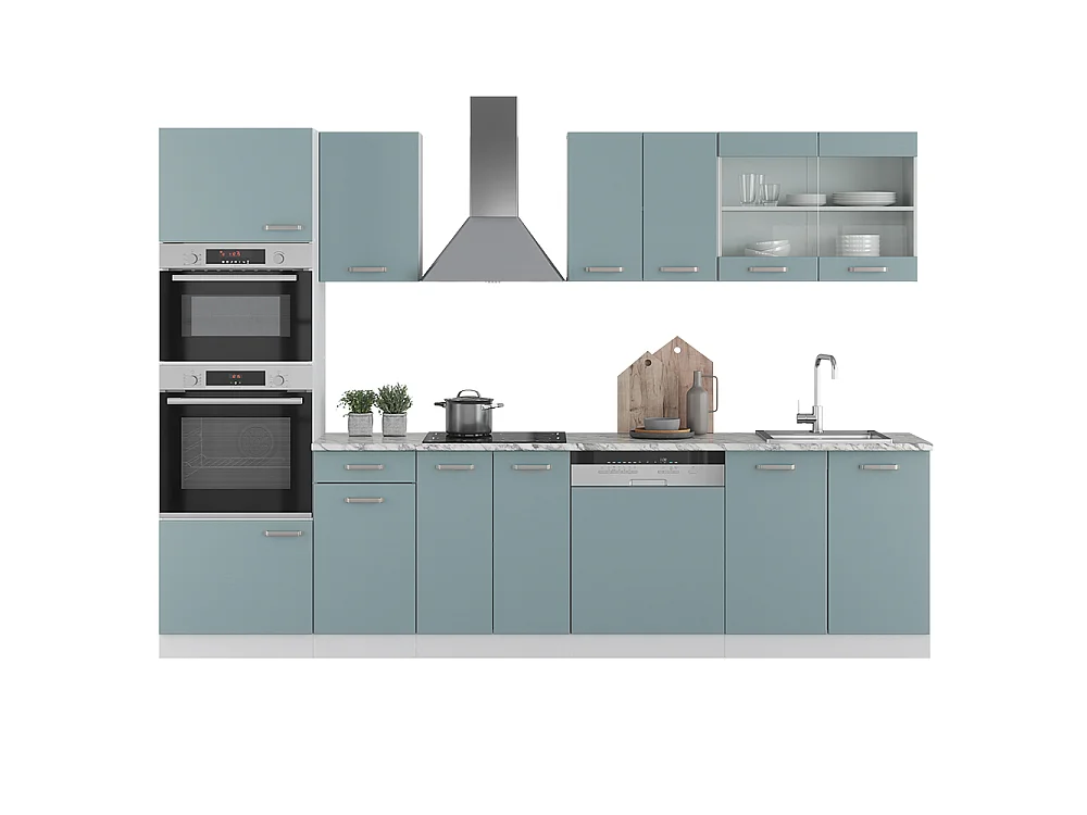 Cuisine bleu-gris/blanc 300x60x81.6 r-line