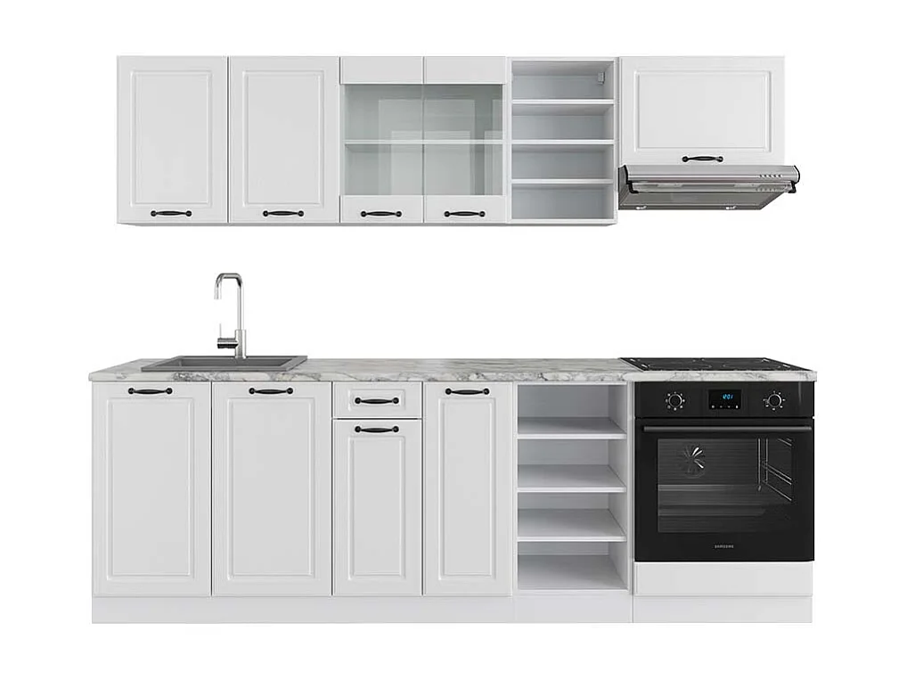 Cuisine blanc campagne/blanc 240x60x81.6 r-line