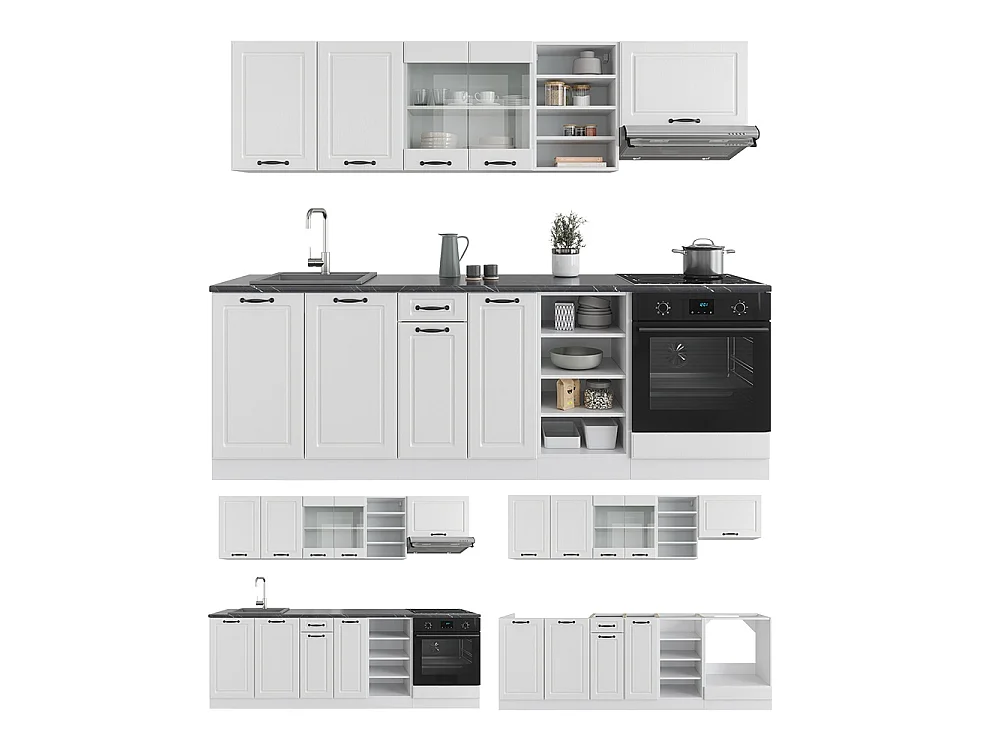 Cuisine blanc campagne/blanc 240x60x81.6 r-line
