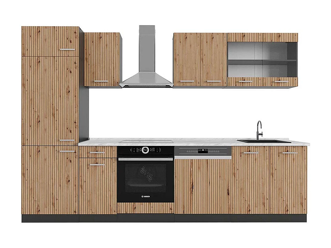 Küchenzeile artisan eiche/anthrazit 300x60x81.6 r-line