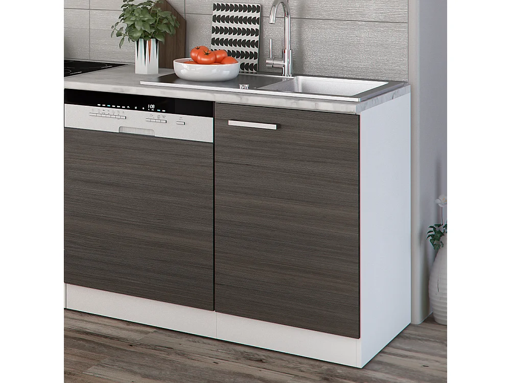 Mueble de cocina precioso gris/blanco 270x57.1x81.6 optima