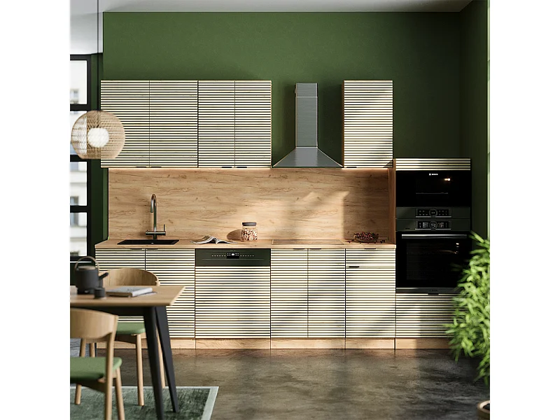 Mueble de cocina panel de roble/roble goldkraft 300x46x81.6 fame-line