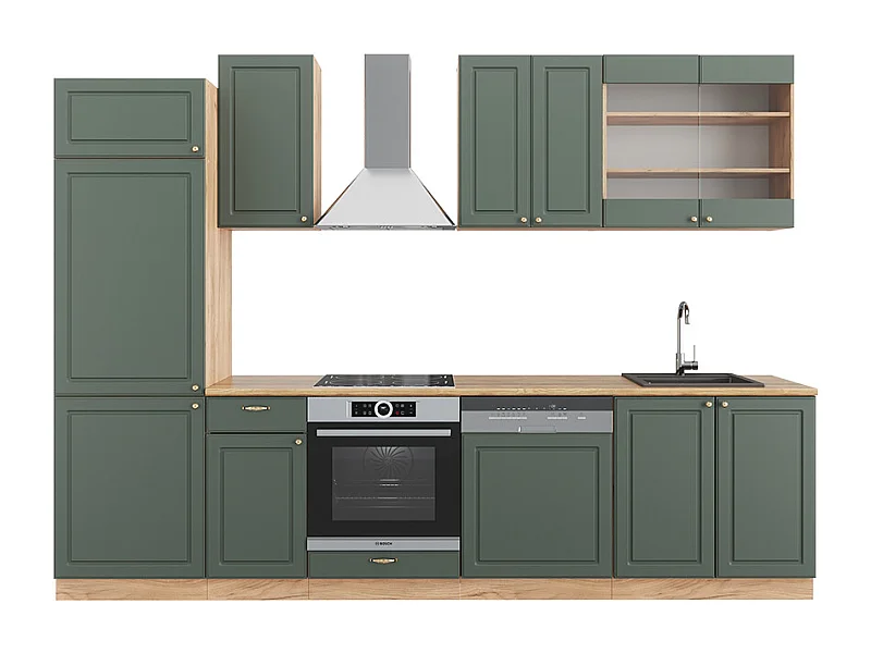 Mueble de cocina green-gold country/gold power roble 300x60x81.6 fame-line