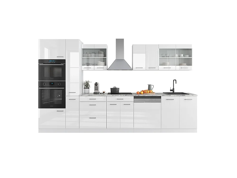 Cuisine blanc brillant/blanc 350x60x81.6 r-line