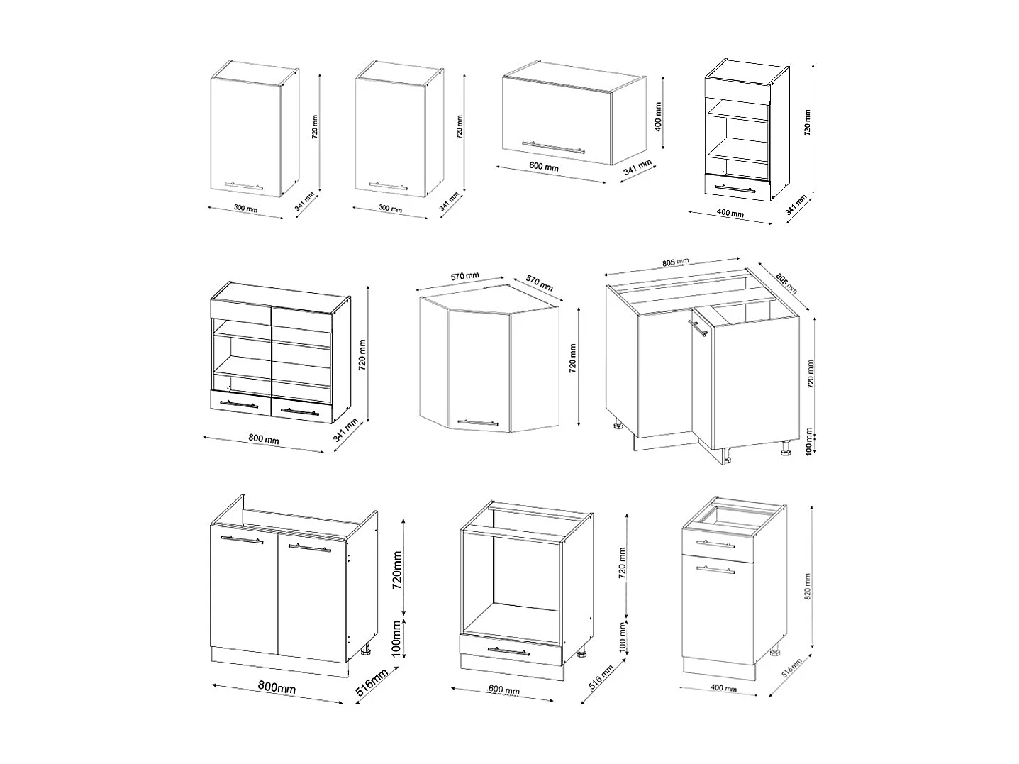 Hoekkeuken groen-goud land/goud power eik 190x60x81.6 fame-line
