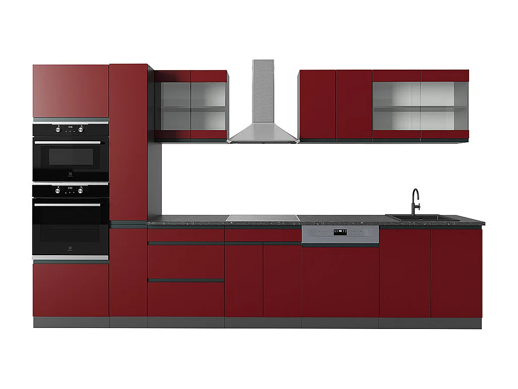 Cuisine rouge/anthracite 350x46x81.6 r-line