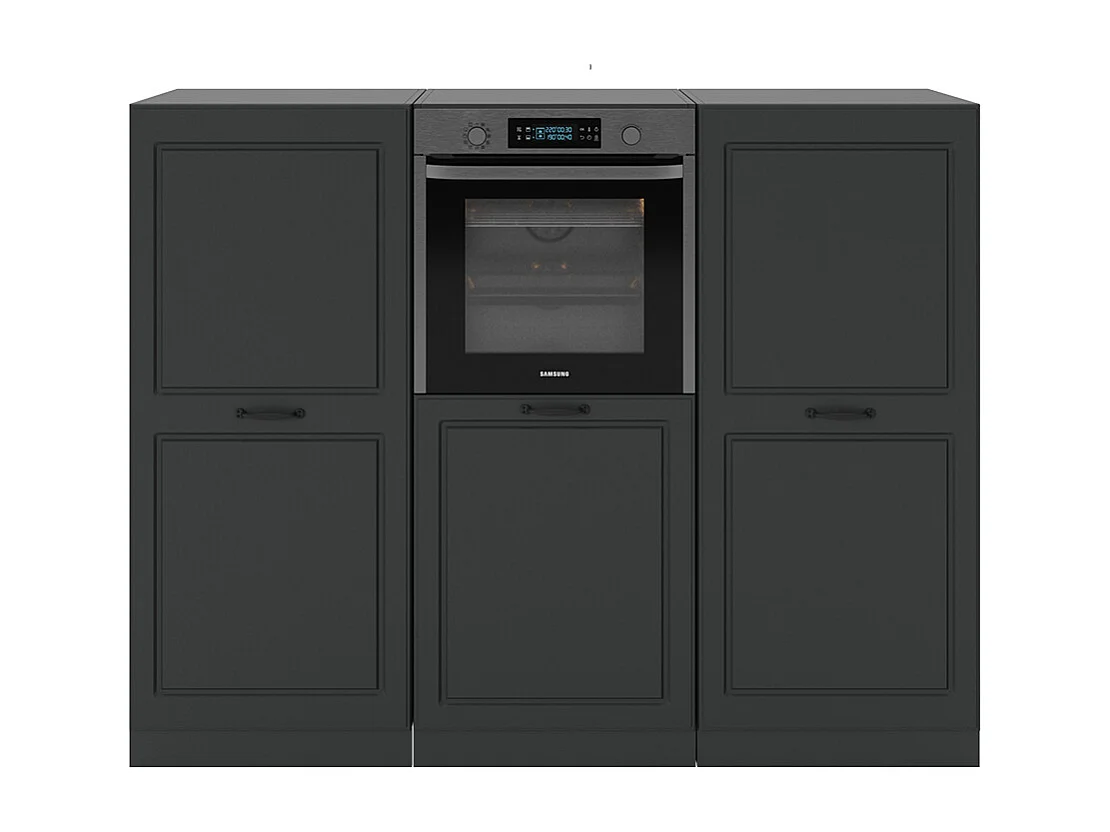 Bloque de cocina antracita casa de campo/antracita 180x46x81.6 r-line