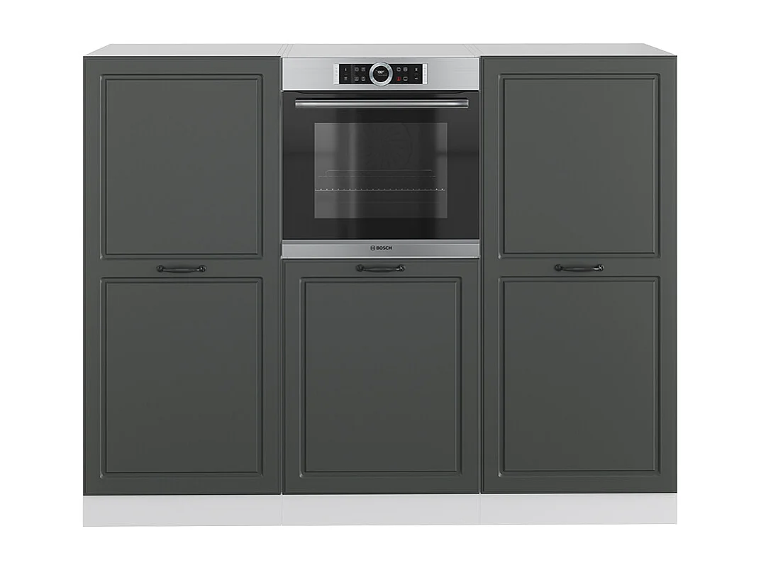 Bloc cuisine anthracite maison de campagne/blanc 180x46x81.6 r-line