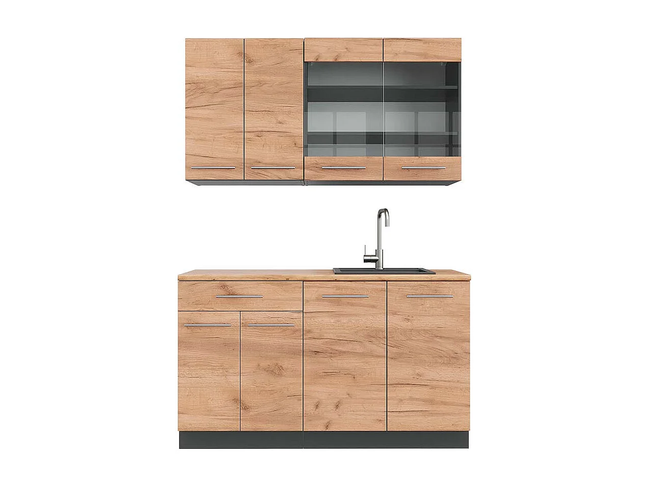 Cuisine chêne doré/anthracite 140x60x81.6 fame-line