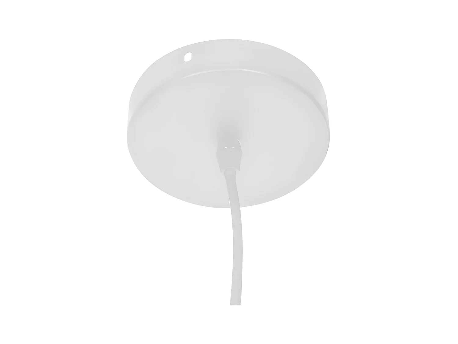 Lampe suspendue, Suspension luminaire coloris beige et métal blanc  - D. 57 x H. 24 cm