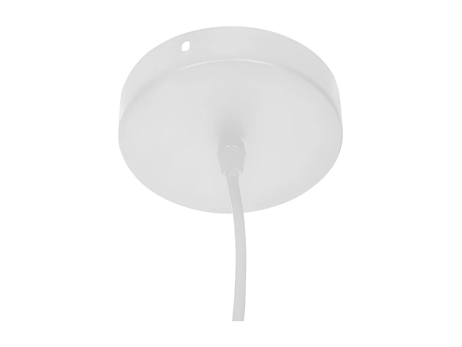 Lampe suspendue, Suspension luminaire coloris beige et métal blanc  - D. 57 x H. 24 cm