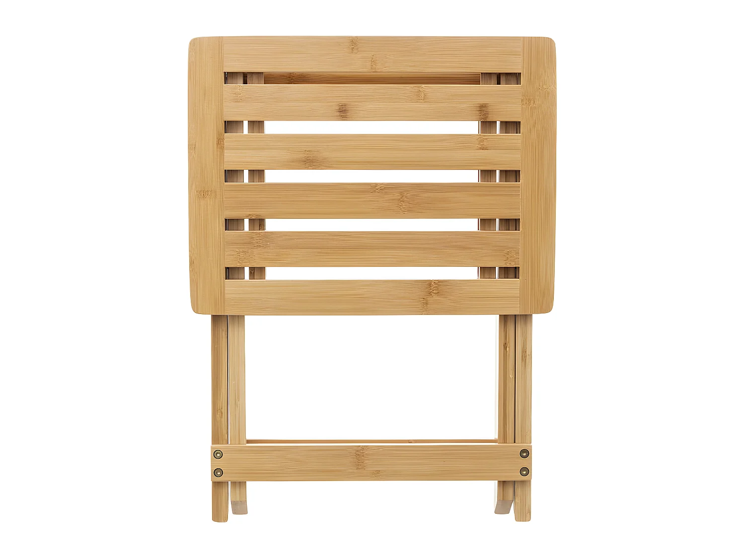 Tabouret pliant en bambou coloris naturel - longueur 39 x Profondeur 33 x Hauteur 44 cm