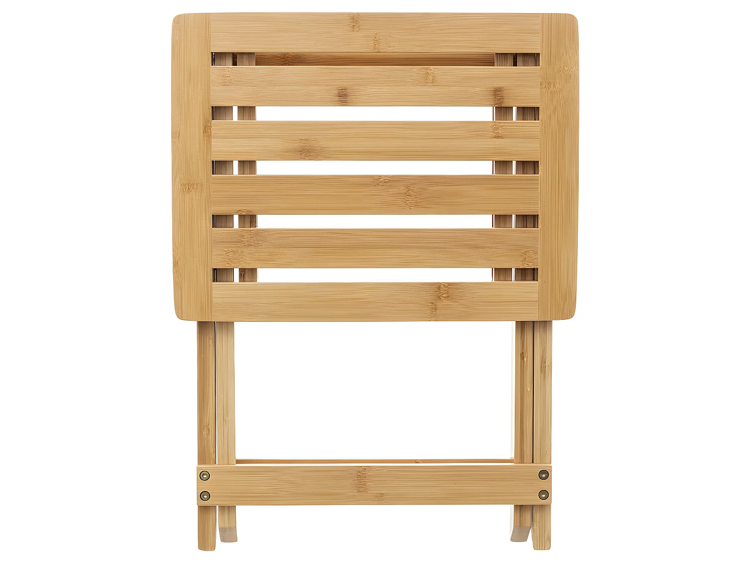 Tabouret pliant en bambou coloris naturel - longueur 39 x Profondeur 33 x Hauteur 44 cm