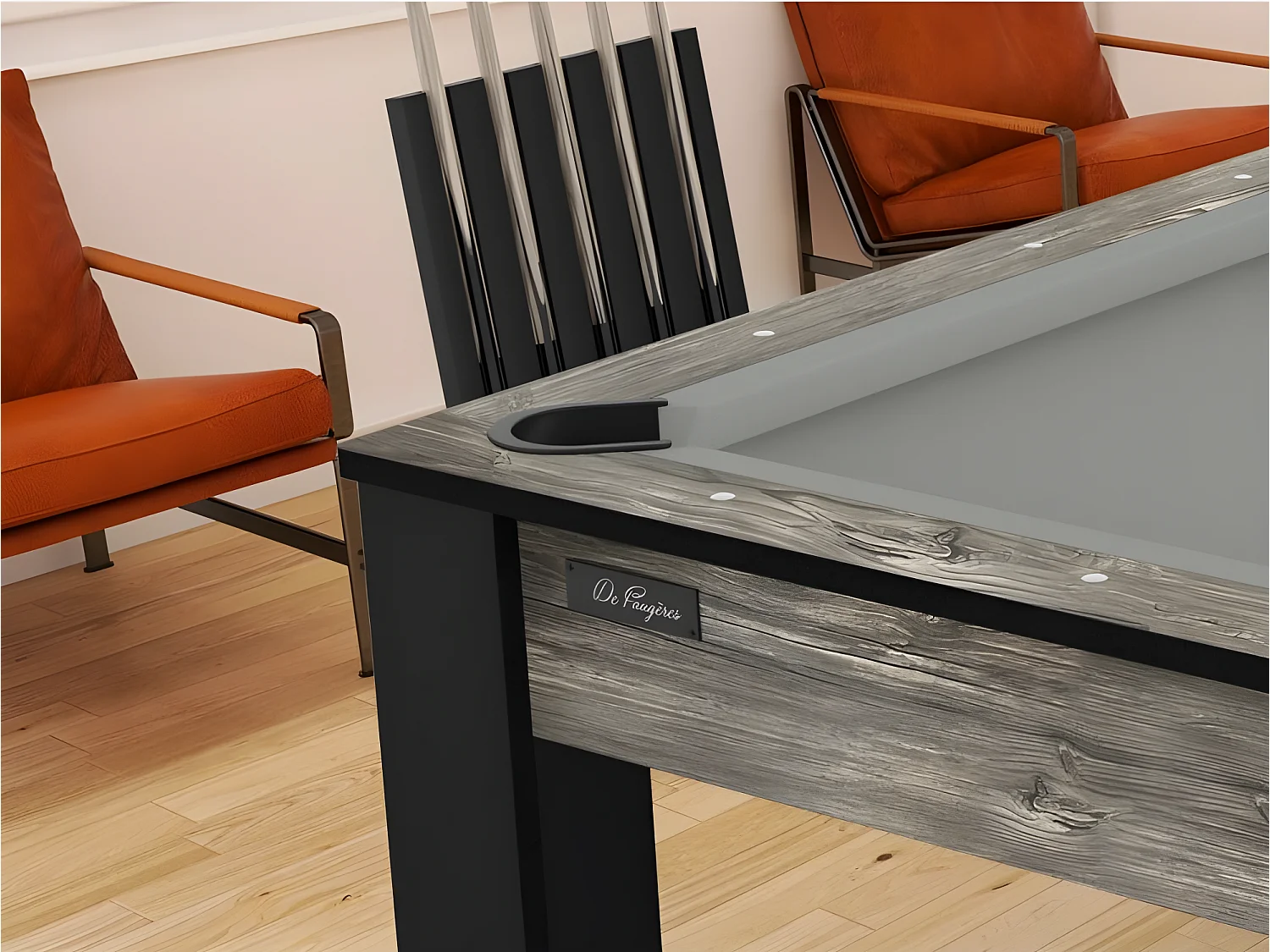 Table de Billard Convertible "Oregon" 213cm Gris