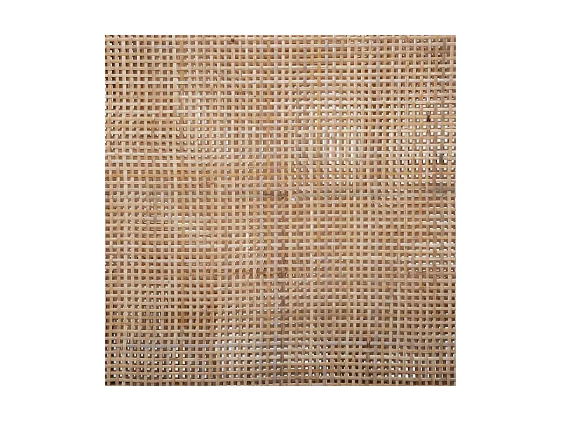 Paravent Cannage en Bois de Paulownia et Rotin H 169.5 cm