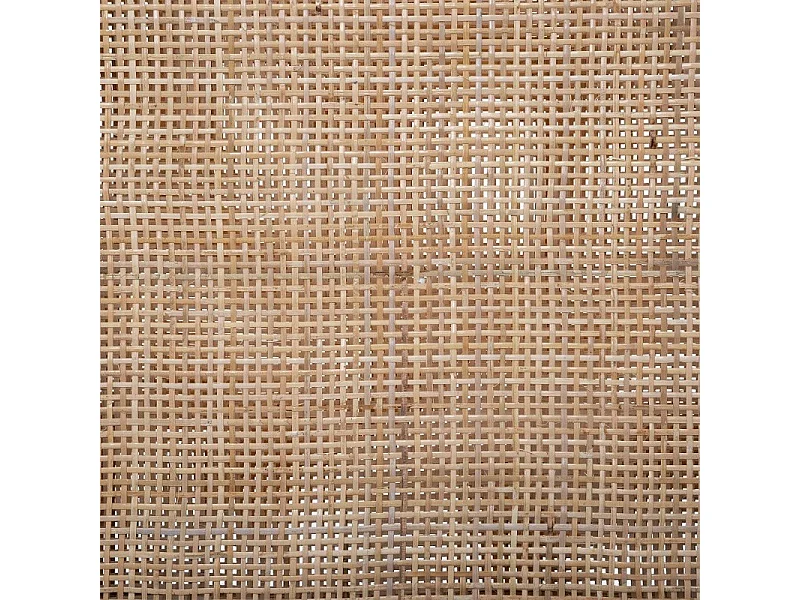 Paravent Cannage en Bois de Paulownia et Rotin H 169.5 cm