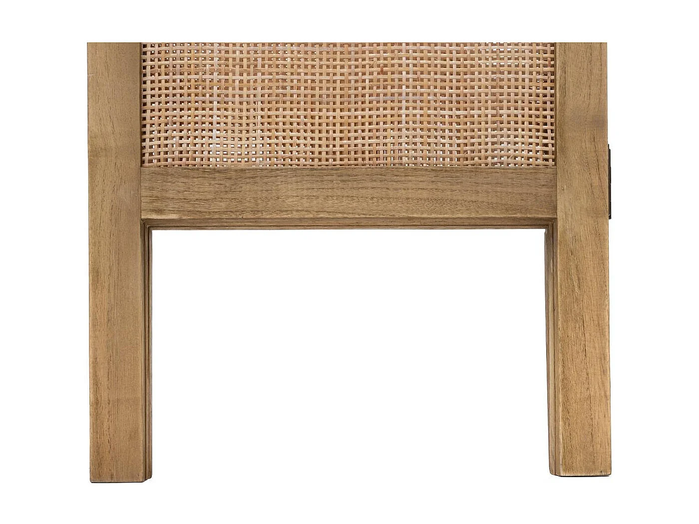 Paravent Cannage en Bois de Paulownia et Rotin H 169.5 cm