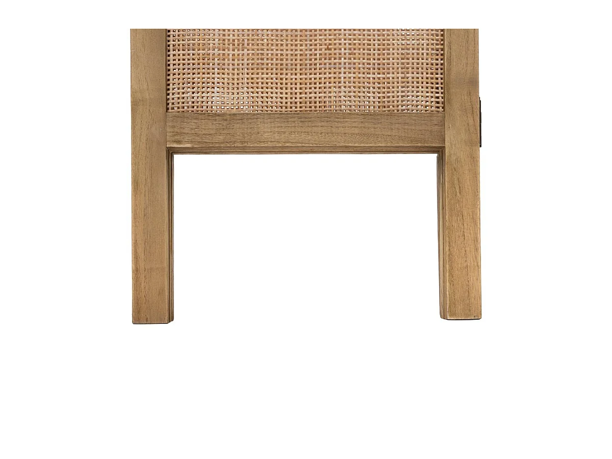 Paravent Cannage en Bois de Paulownia et Rotin H 169.5 cm