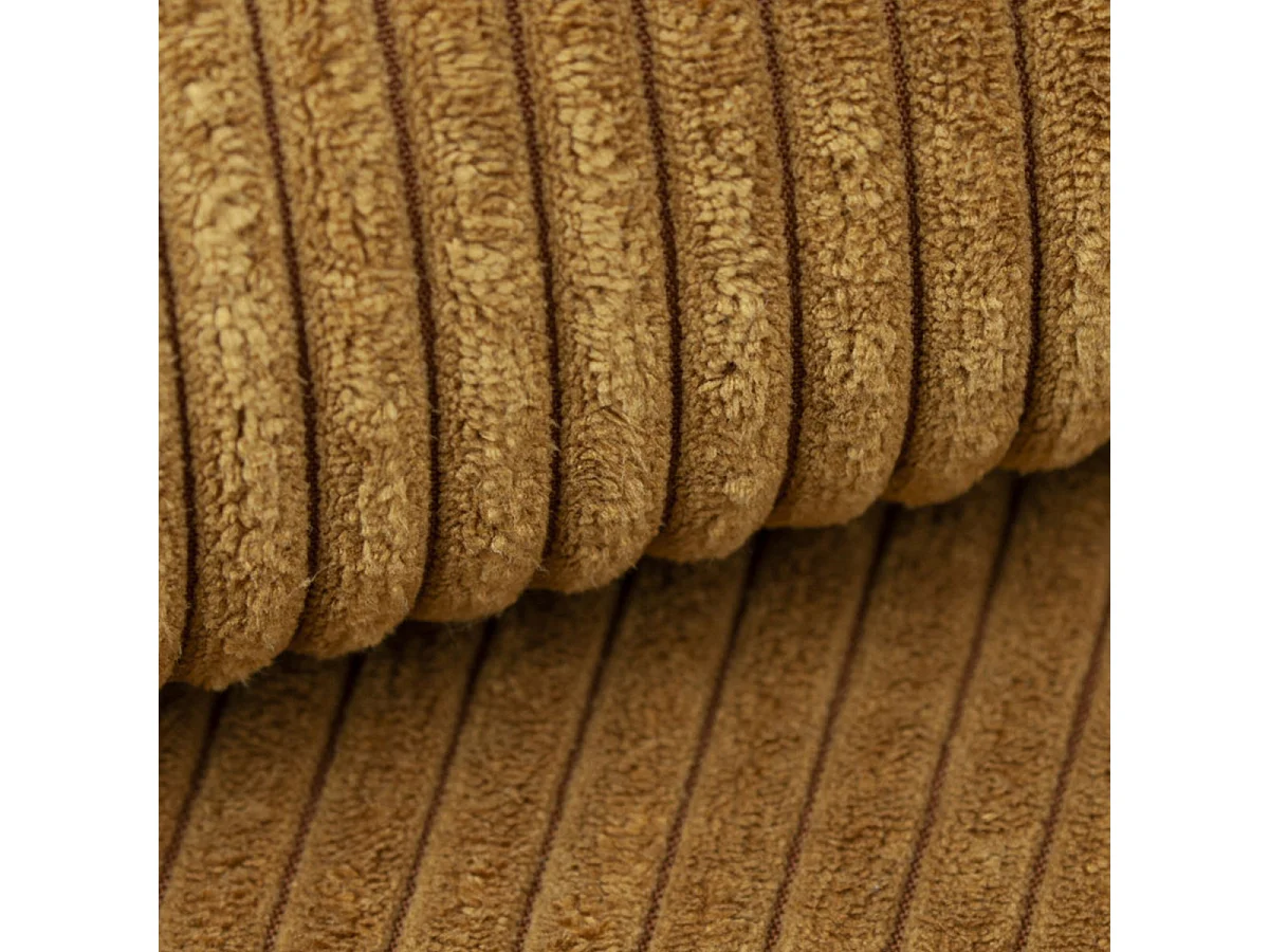 Canapé U 5 places convertible coffre Isaac velours côtelé Jaune