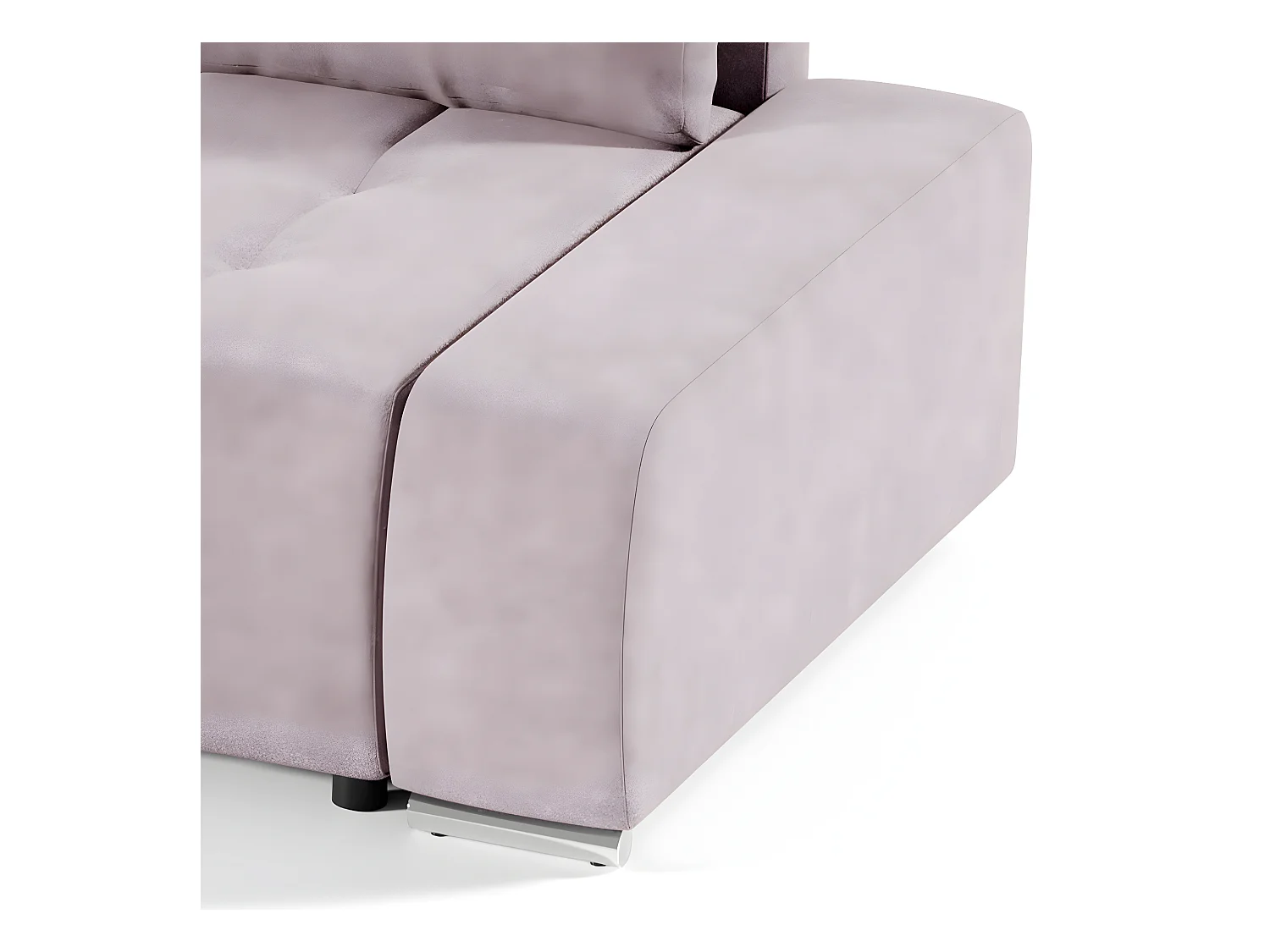 Canapé d'angle convertible gauche 4 places avec coffre Jonas Rose