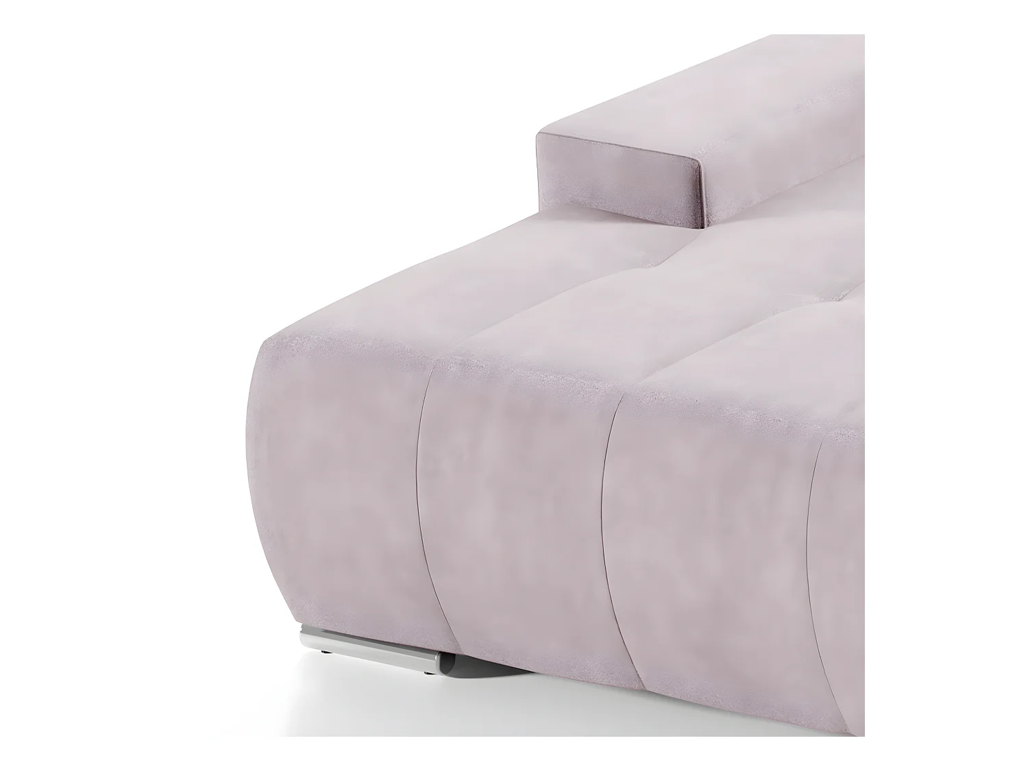 Canapé d'angle convertible gauche 4 places avec coffre Jonas Rose