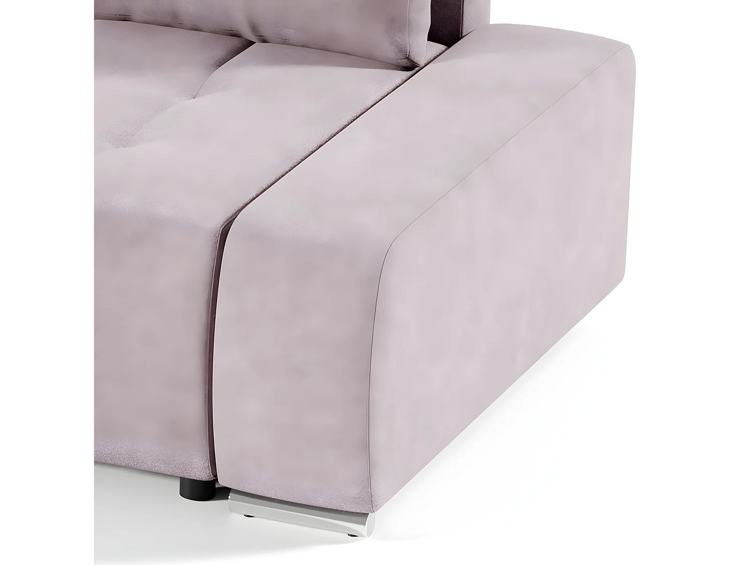 Canapé d'angle convertible gauche 4 places avec coffre Jonas Rose