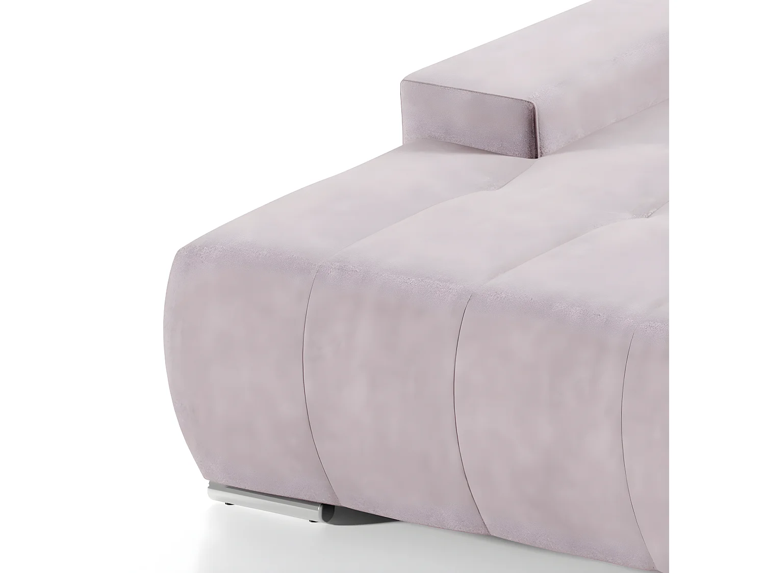 Canapé d'angle convertible gauche 4 places avec coffre Jonas Rose