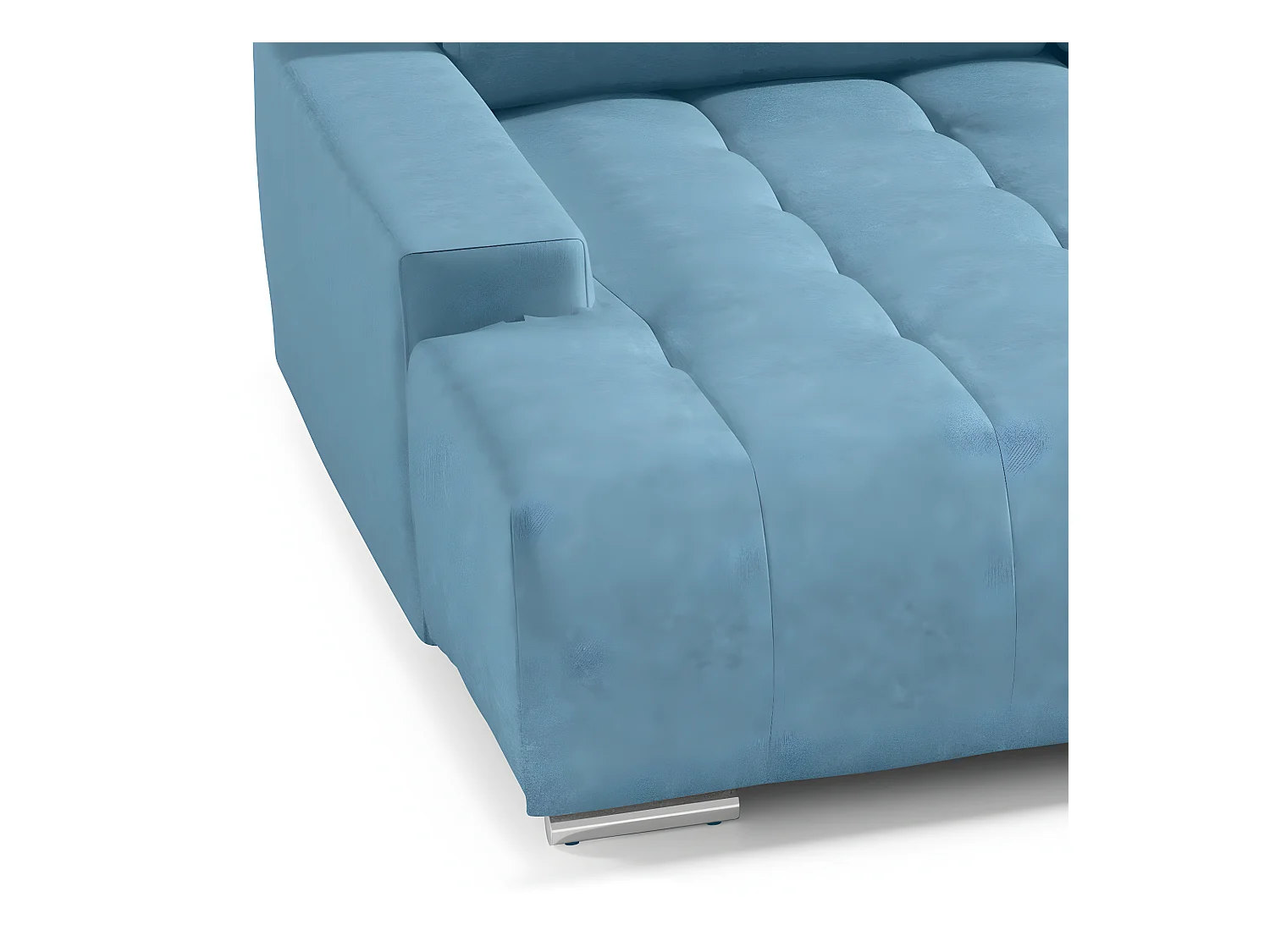 Canapé U 5 places convertible coffre Jonas Bleu