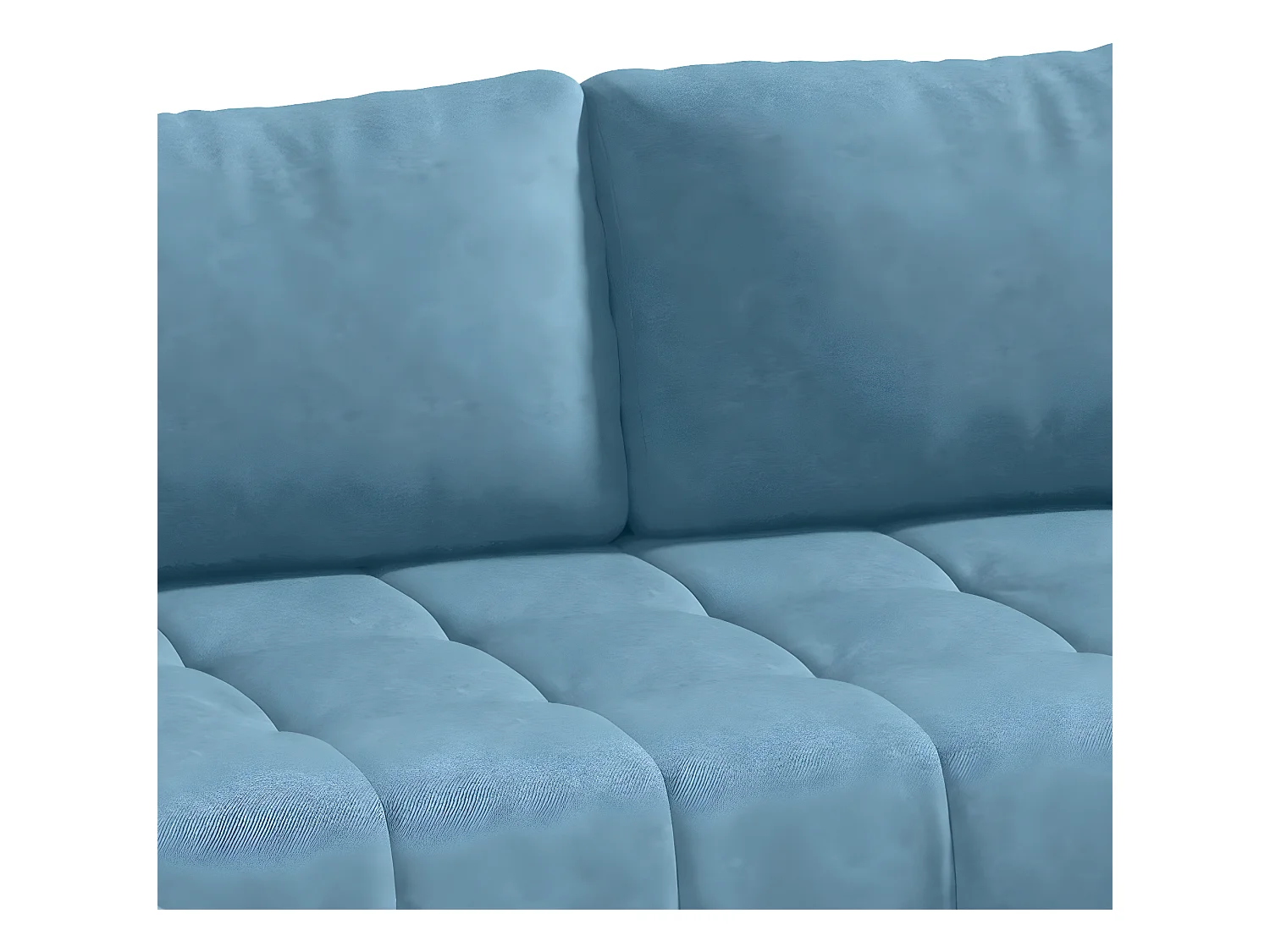 Canapé U 5 places convertible coffre Jonas Bleu