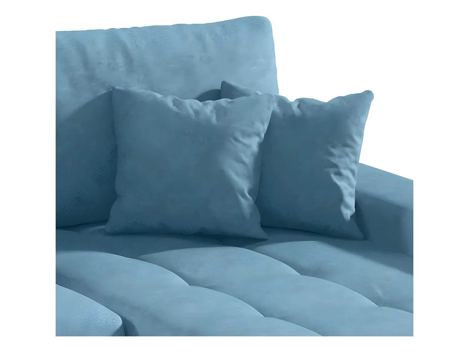 Canapé U 5 places convertible coffre Jonas Bleu