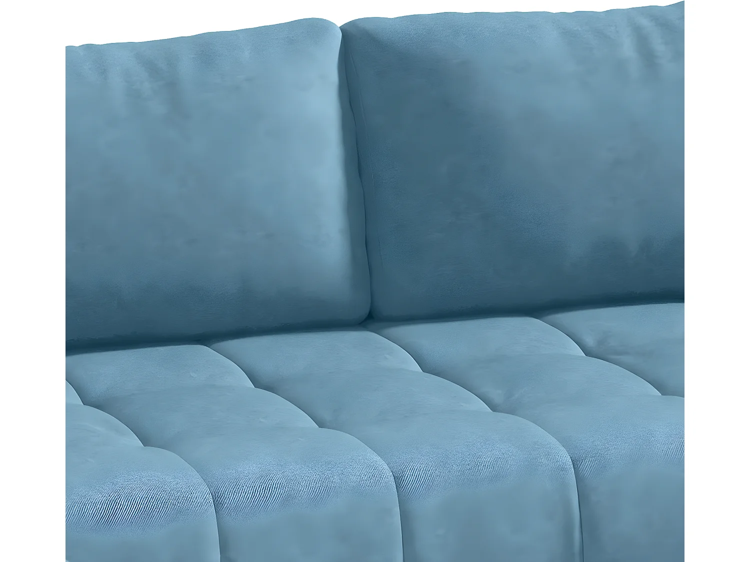 Canapé U 5 places convertible coffre Jonas Bleu