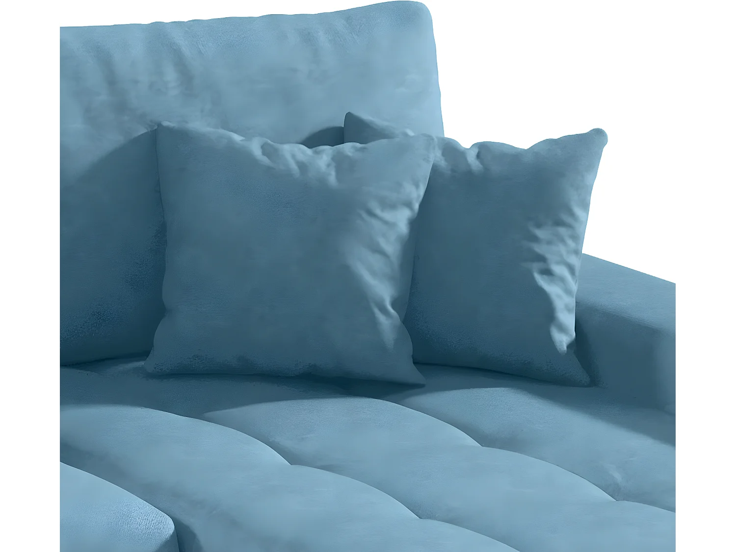 Canapé U 5 places convertible coffre Jonas Bleu