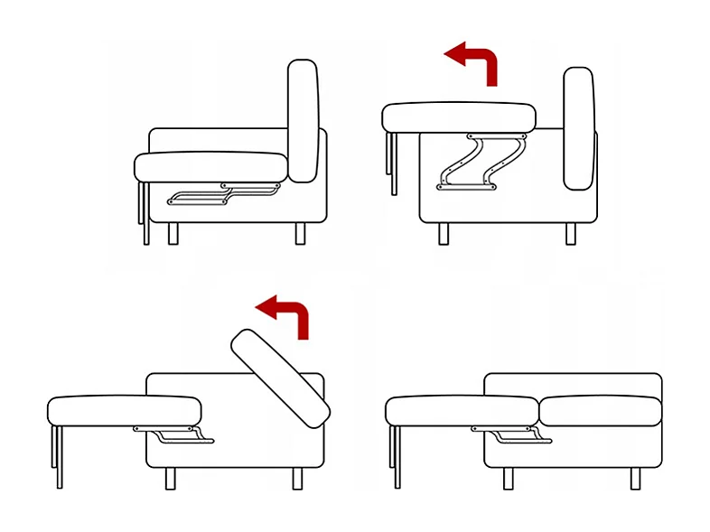 Canapé d'angle réversible et convertible 4 places avec coffre Isaac velours côtelé Gris Clair