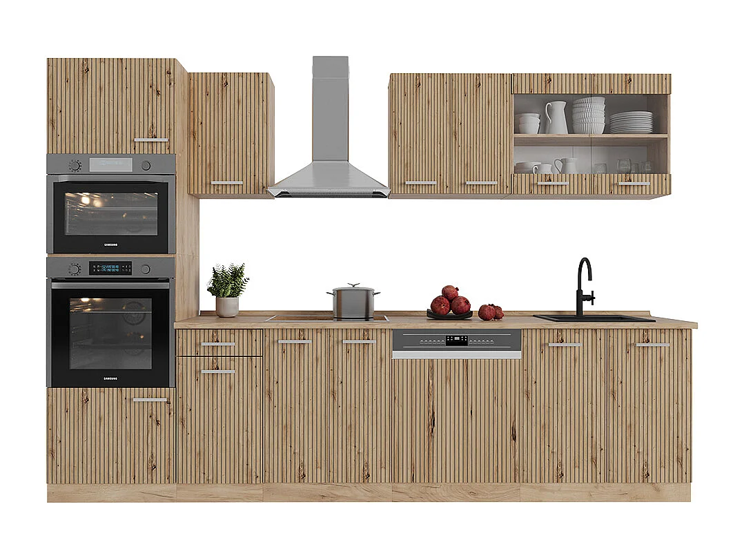 Küchenzeile artisan-eiche/goldkraft eiche 300x60x81.6 r-line