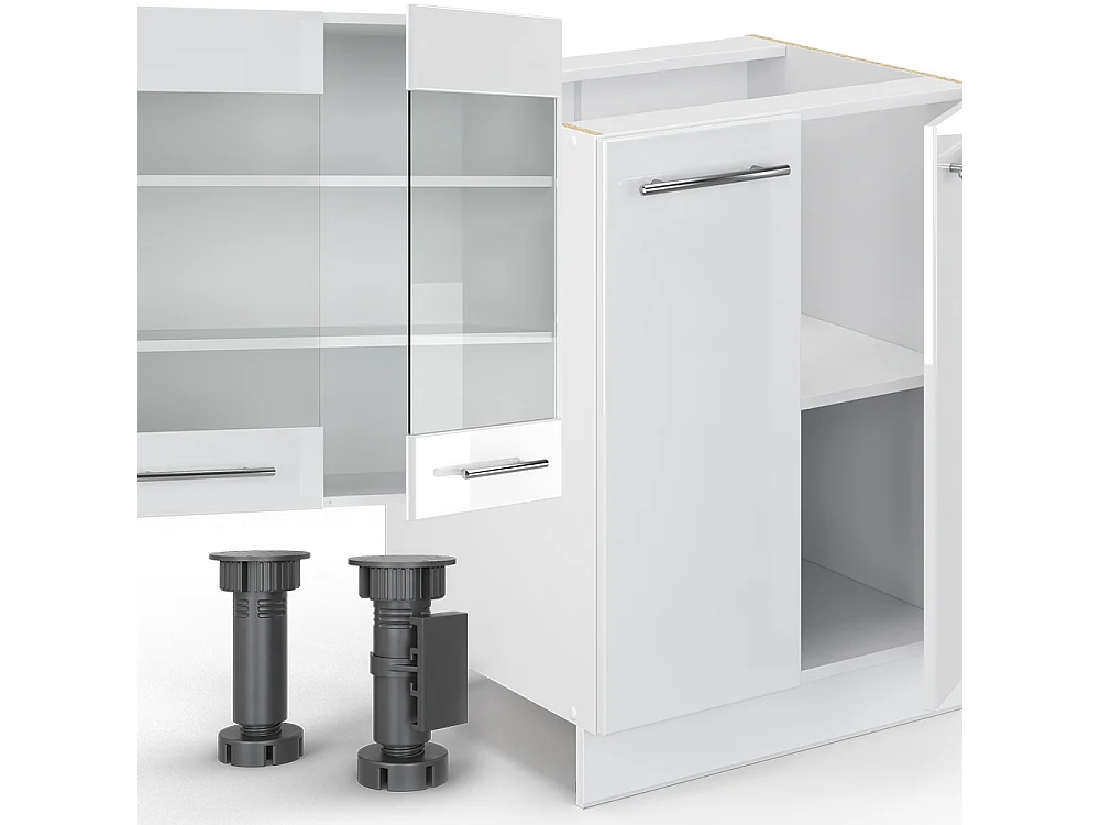 Cuisine blanc brillant/blanc 300x46x81.6 fame-line