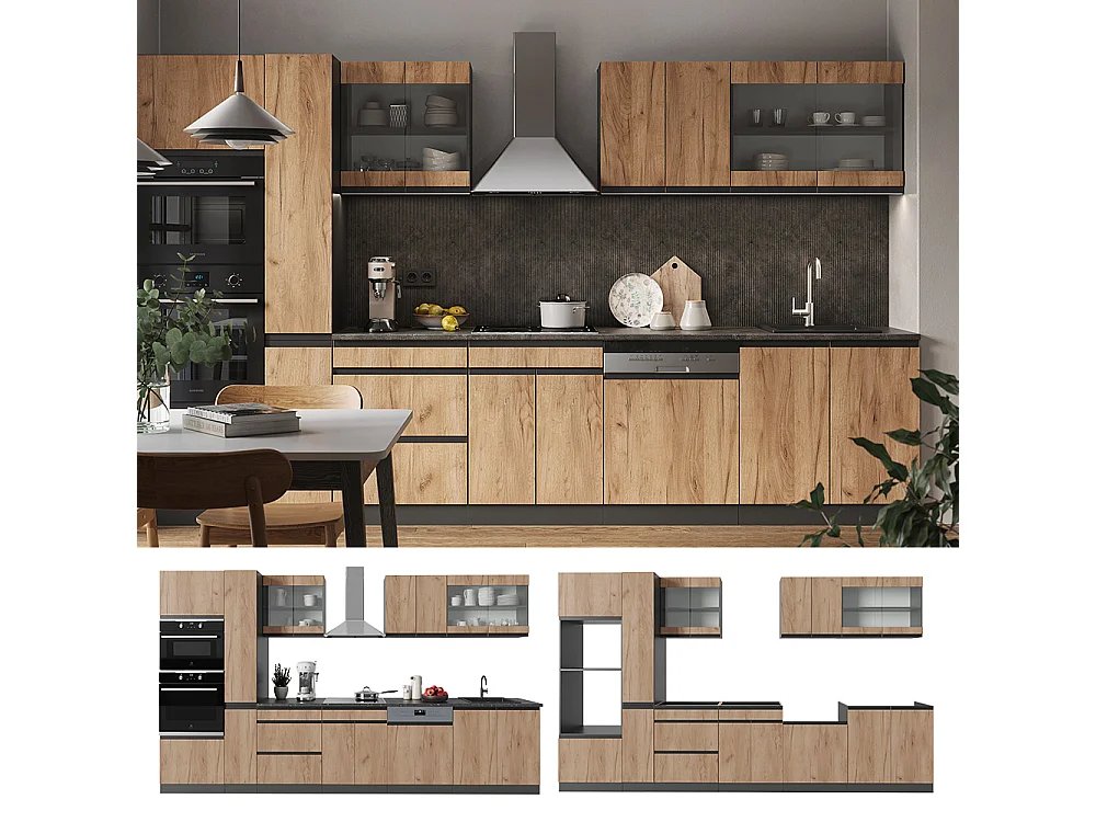 Panel przedni złoty dąb power/antracyt 350x46x81.6 r-line