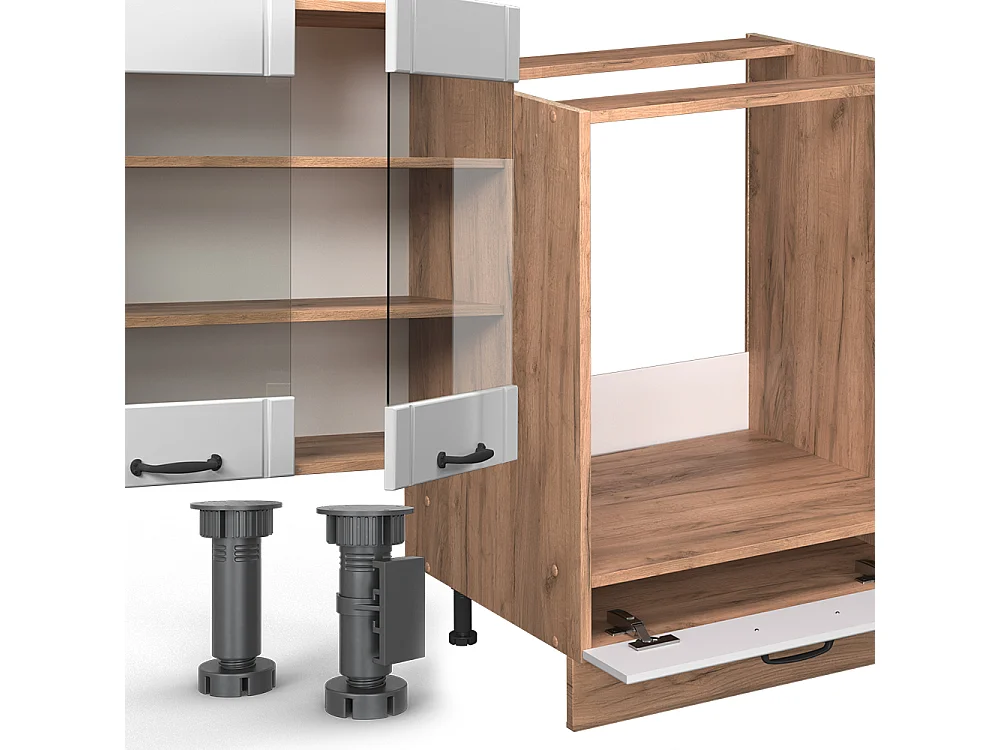 Mueble de cocina blanco casa de campo 355x46x81.6 fame-line