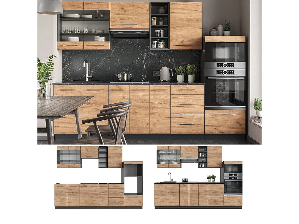 Pentry goldkraft ek/antracit 280x46x81.6 fame-line