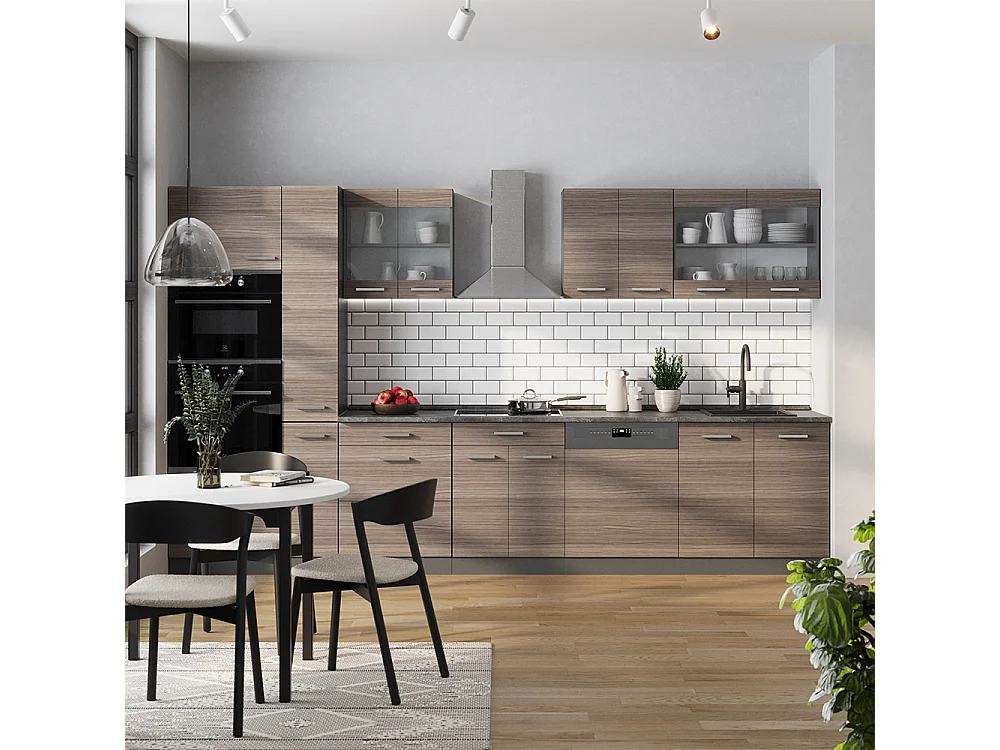 Cuisine gris noble/anthracite 350x46x81.6 r-line