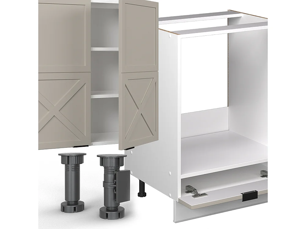 Cuisine grisbeige/blanc 355x60x81.6 fame-line