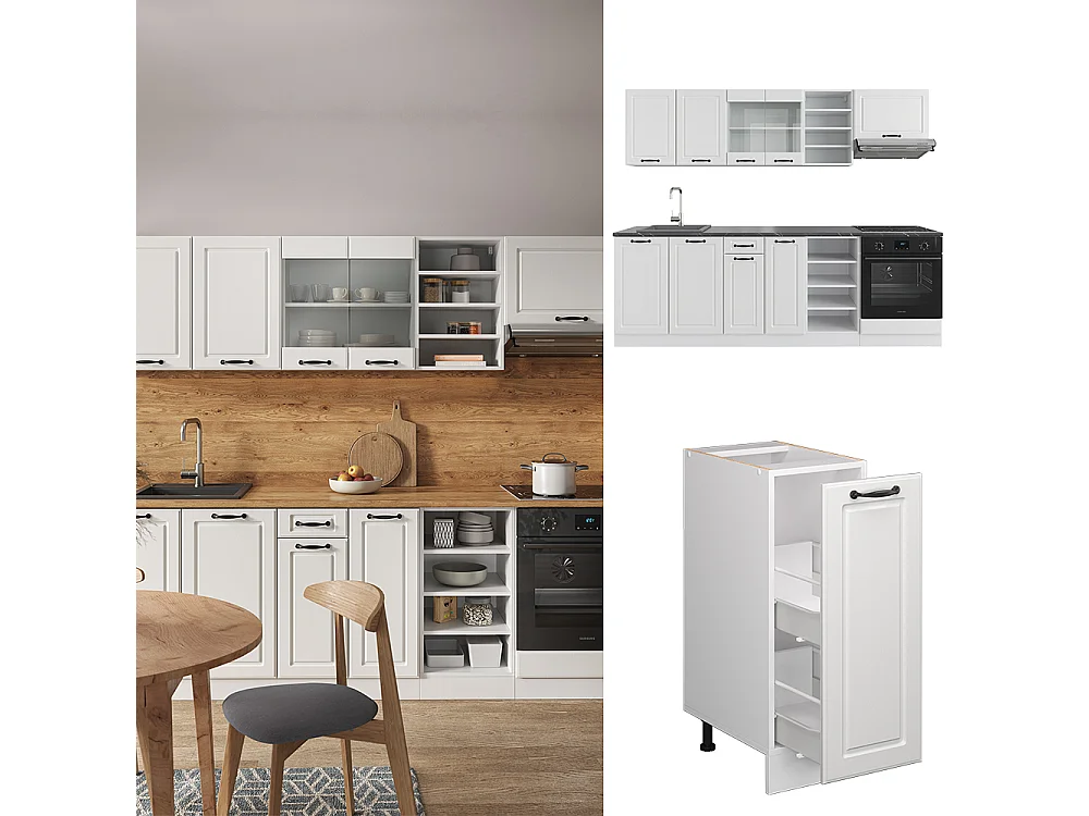 Cuisine blanc campagne/blanc 240x60x81.6 r-line