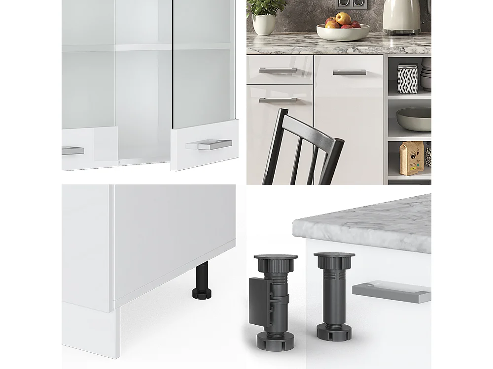 Cuisine blanc brillant/blanc 240x60x81.6 r-line