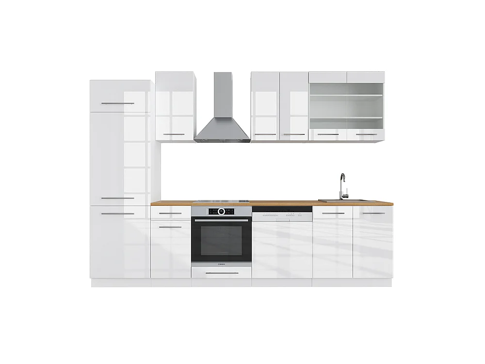 Pentry vit högblank/vit 300x60x81.6 fame-line