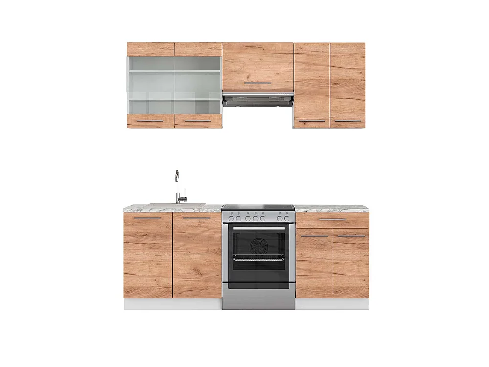 Pentry guldkraft ek/vit 200x60x81.6 fame-line