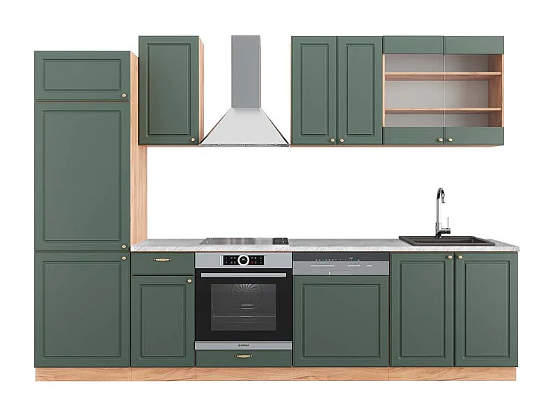 Mueble de cocina green-gold country/gold power roble 300x60x81.6 fame-line