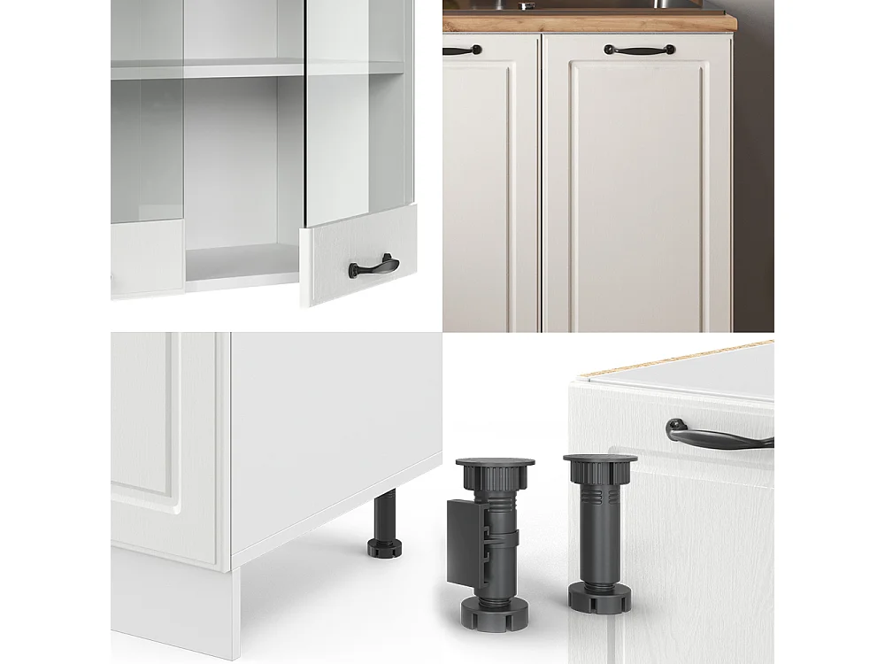 Cuisine blanc campagne/blanc 140x46x81.6 r-line