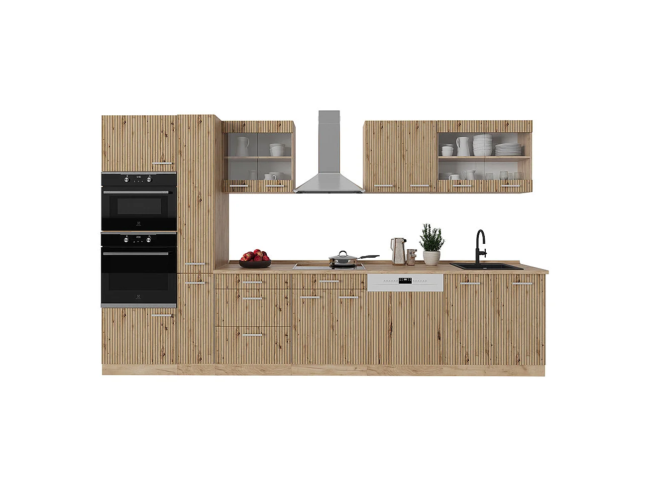 Cuisine chêne artisan/chêne doré 350x60x81.6 r-line