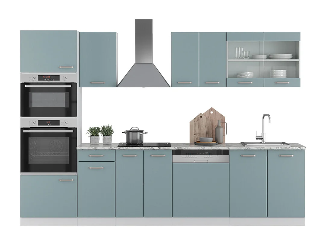 Cuisine bleu-gris 300x46x81.6 r-line