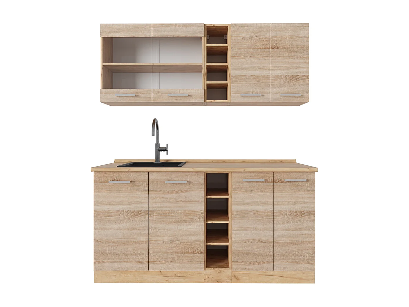 Cuisine sonoma/chêne doré 160x46x81.6 r-line