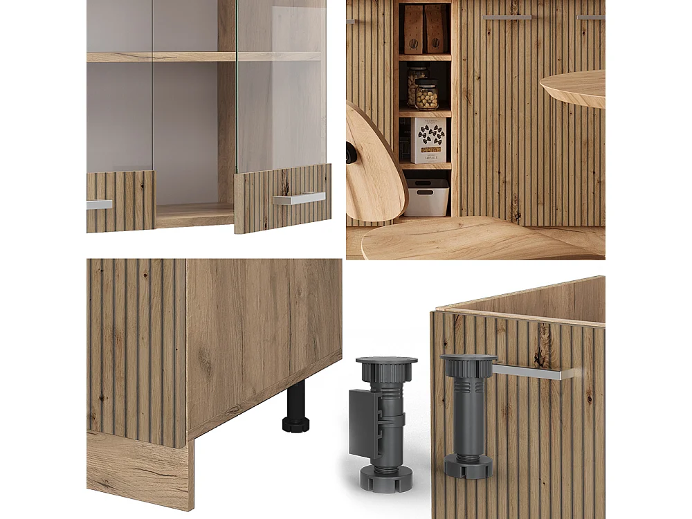 Cuisine chêne artisan/chêne doré 160x60x81.6 r-line